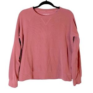 Marc New York Blush Pink Long Sleeve Striped Crewneck Sweatshirt Size M